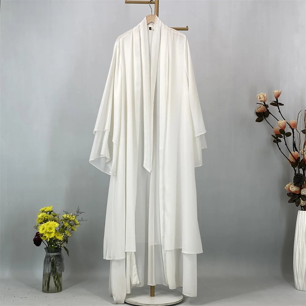 Abaya Ouverte Mousseline Kimono – présentation du modèle, vue 11