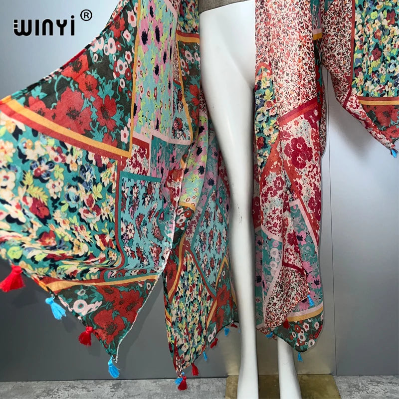 Kimono Bohème Pompons – présentation du modèle, vue 4