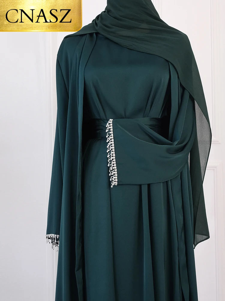 Abaya Nida Chaîne Cristal Pour Femme – vue principale