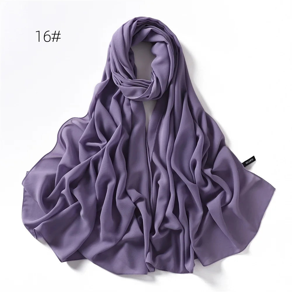 Hijab Mousseline Rétro Pour Femme – présentation du modèle, vue 6