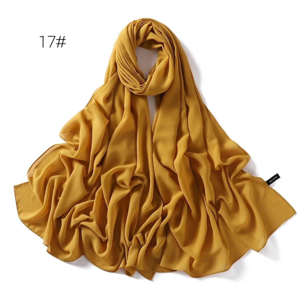 Hijab Mousseline Rétro Pour Femme – présentation du modèle, vue 11