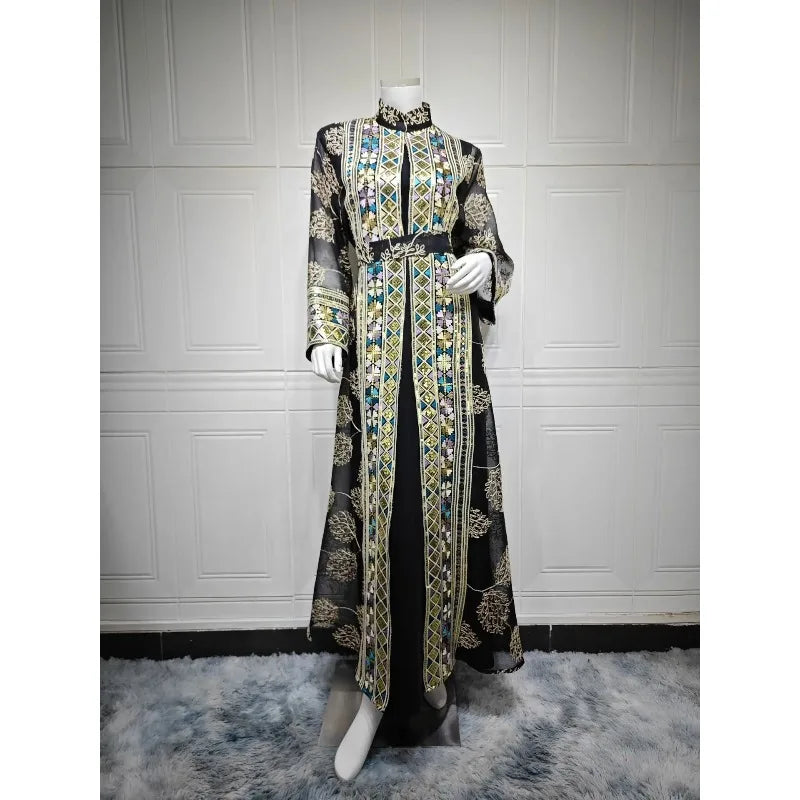 Abaya Aïd Ensemble 2 Pièces Soirée – présentation du modèle, vue 7