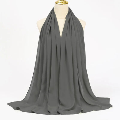 Hijab Mousseline Uni Long Pour Femme – tissu, coupe et finitions – Maison Layina