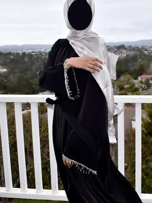 Abaya Nida Chaîne Cristal Pour Femme – présentation du modèle, vue 6