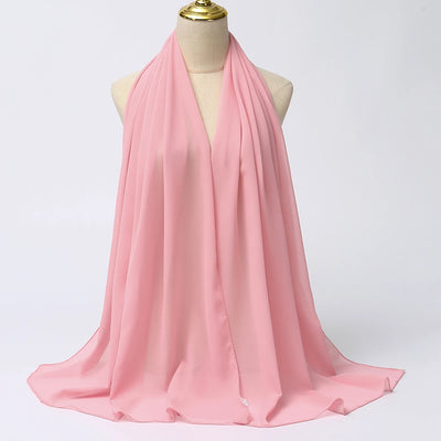Hijab Mousseline Uni Long Pour Femme – tissu, coupe et finitions – Maison Layina