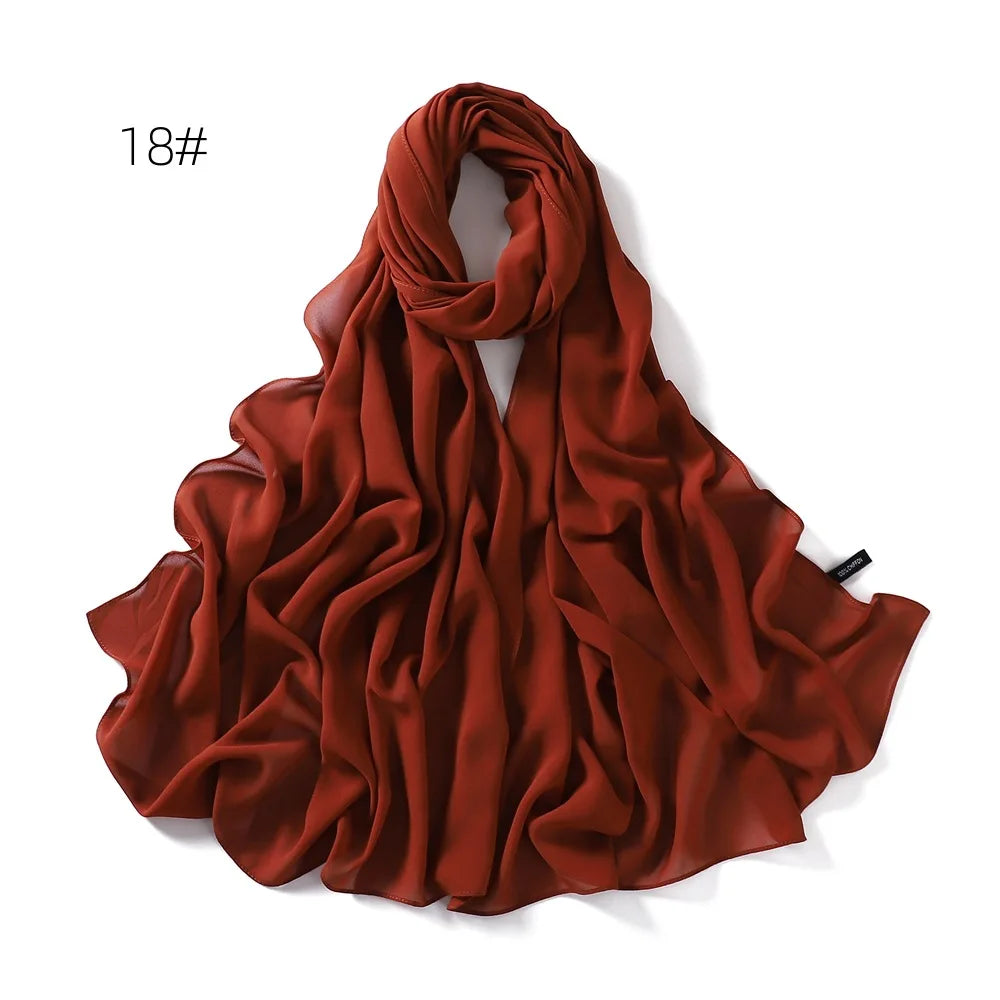 Hijab Mousseline Rétro Pour Femme – présentation du modèle, vue 18