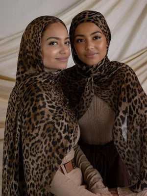 Hijab Léopard Bohème – vue principale