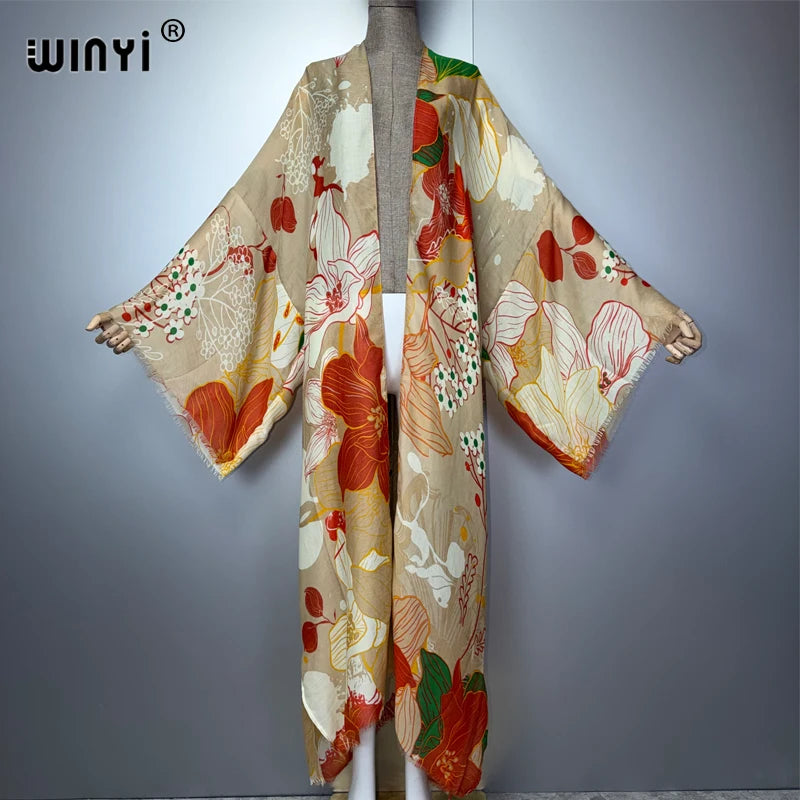 Kimono Boho Imprimé Africain – présentation du modèle, vue 7