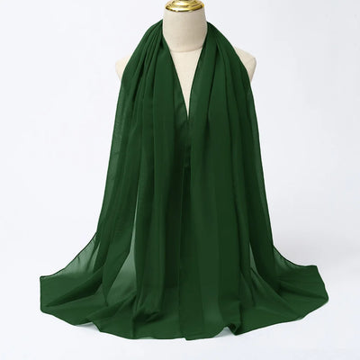 Hijab Mousseline Uni Long Pour Femme – tissu, coupe et finitions – Maison Layina