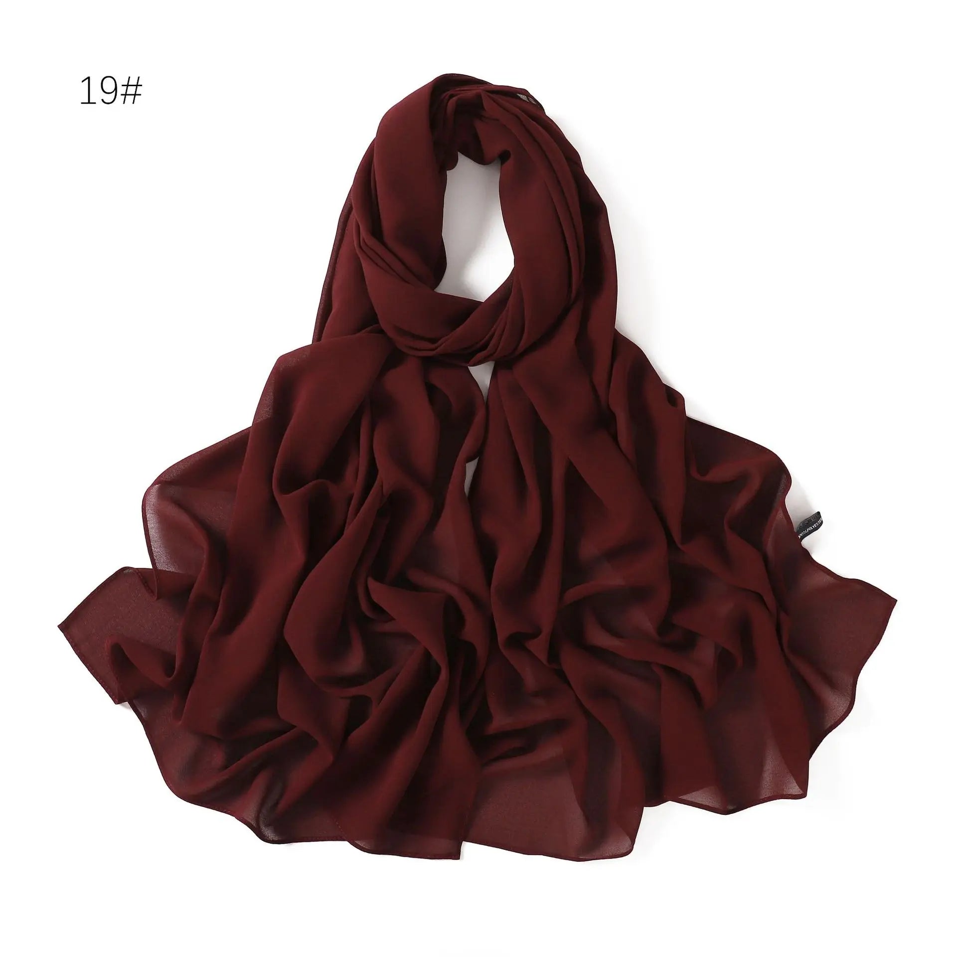 Hijab Mousseline Rétro Pour Femme – présentation du modèle, vue 8