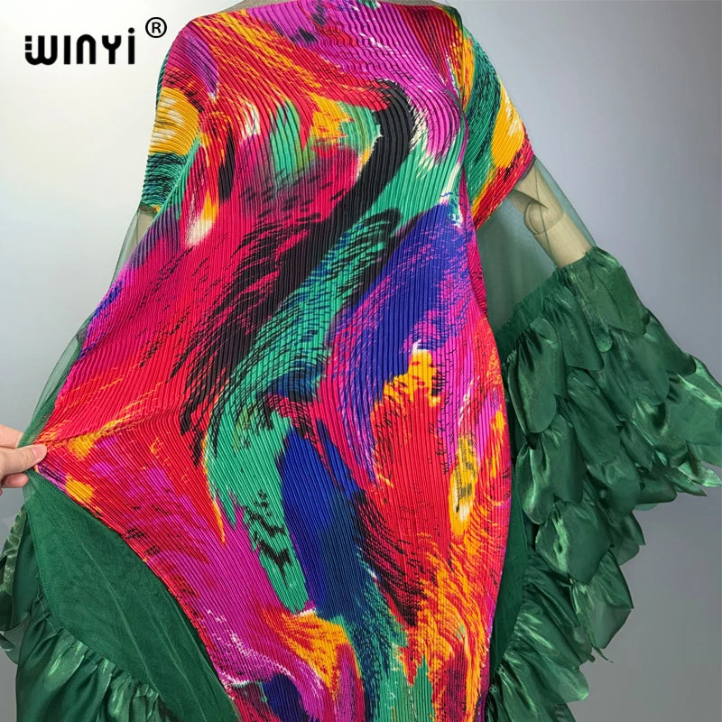 Kaftan Plissé WINYI Pour Femme – présentation du modèle, vue 5