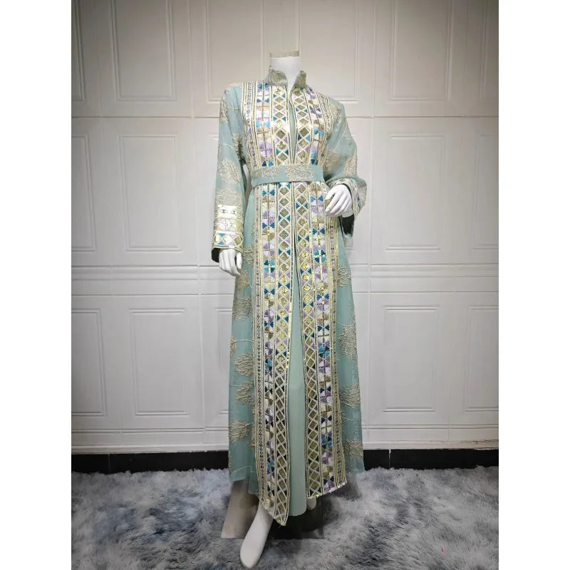 Abaya Aïd Ensemble 2 Pièces Soirée – présentation du modèle, vue 8