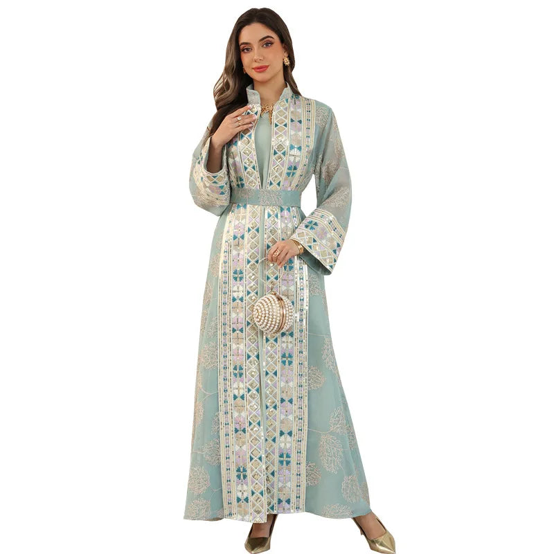 Abaya Aïd Ensemble 2 Pièces Soirée – présentation du modèle, vue 6