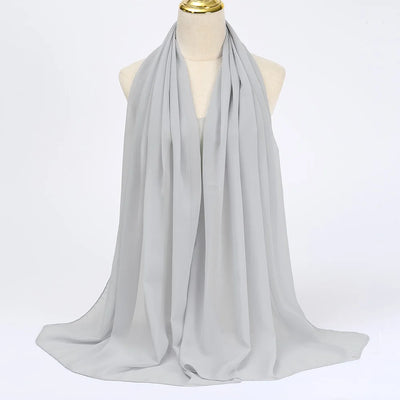 Hijab Mousseline Uni Long Pour Femme – tissu, coupe et finitions – Maison Layina
