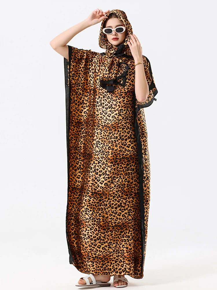 Robe Imprimée Léopard Malaisienne – détail du tissu et des finitions