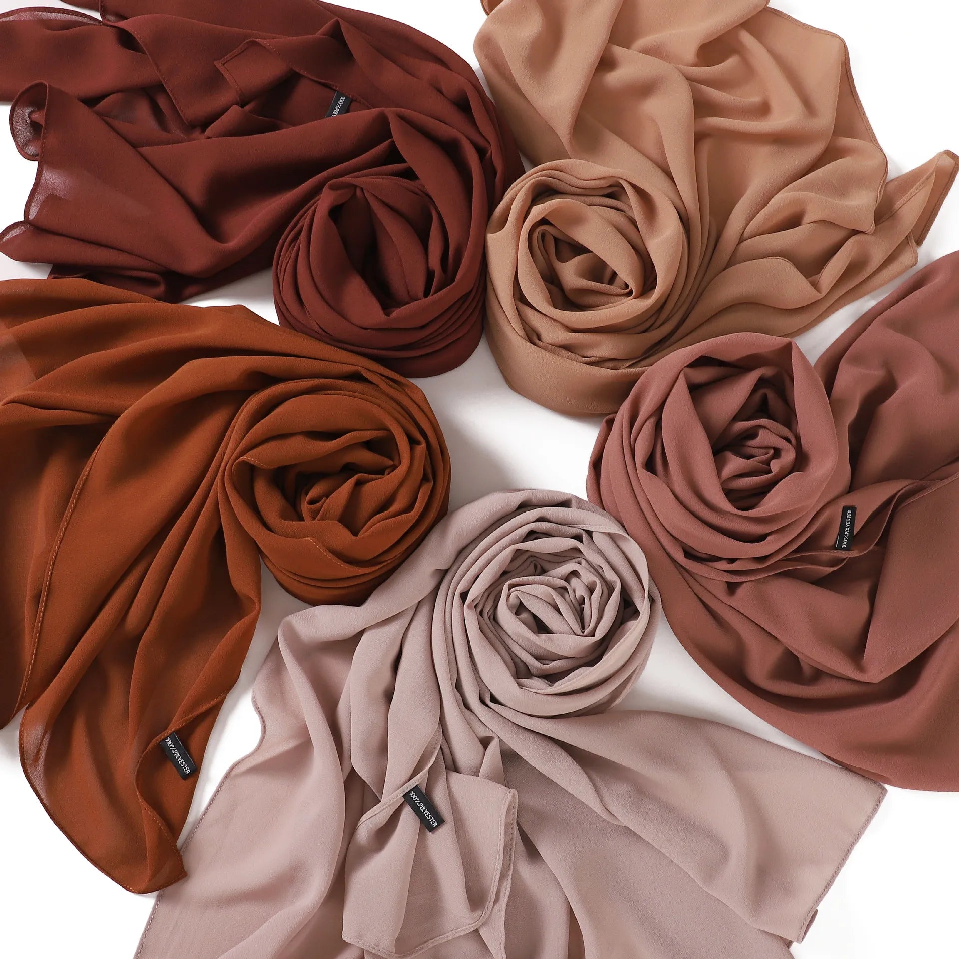 Hijab Mousseline Rétro Pour Femme – présentation du modèle, vue 5