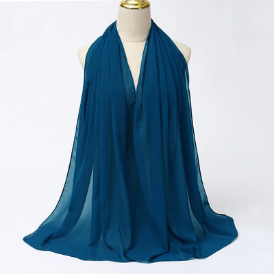 Hijab Mousseline Uni Long Pour Femme – tissu, coupe et finitions – Maison Layina