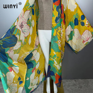 Kimono Boho Imprimé Africain – détail du tissu et des finitions