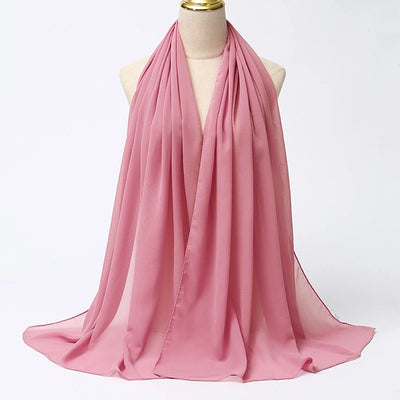 Hijab Mousseline Uni Long Pour Femme – tissu, coupe et finitions – Maison Layina