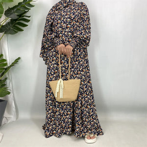 Abaya Florale Khimar Assorti – présentation du modèle, vue 8
