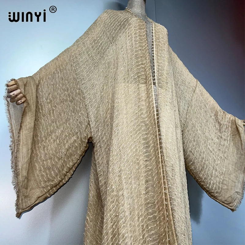 Kimono Caftan Motifs Géométriques – détail de la coupe