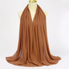 Hijab Mousseline Uni Long Pour Femme en Latte pour femme – Maison Layina