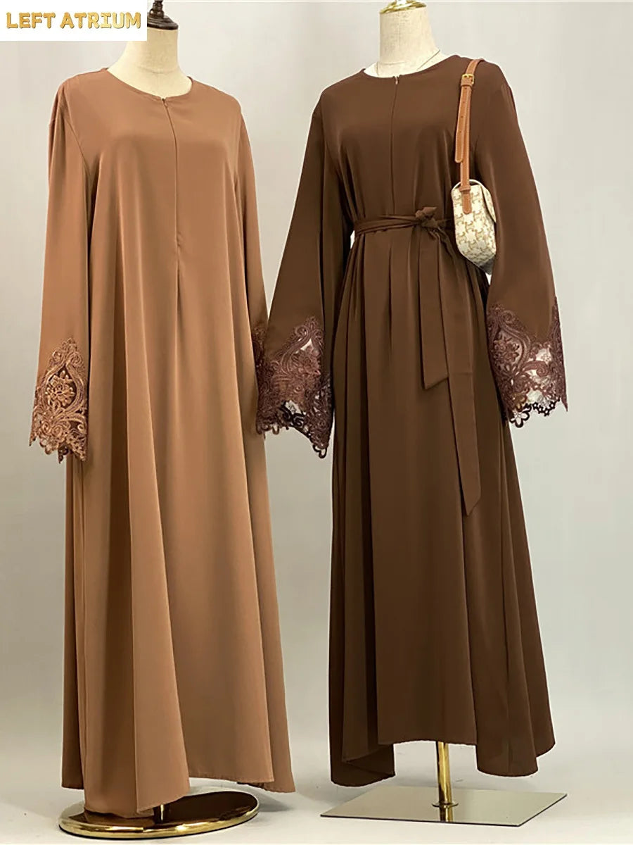 Abaya Dentelle Luxe Kebaya – détail de la coupe