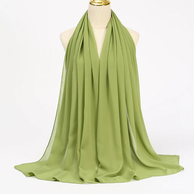 Hijab Mousseline Uni Long Pour Femme – tissu, coupe et finitions – Maison Layina