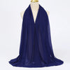 Hijab Mousseline Uni Long Pour Femme en Bleu marine pour femme – Maison Layina