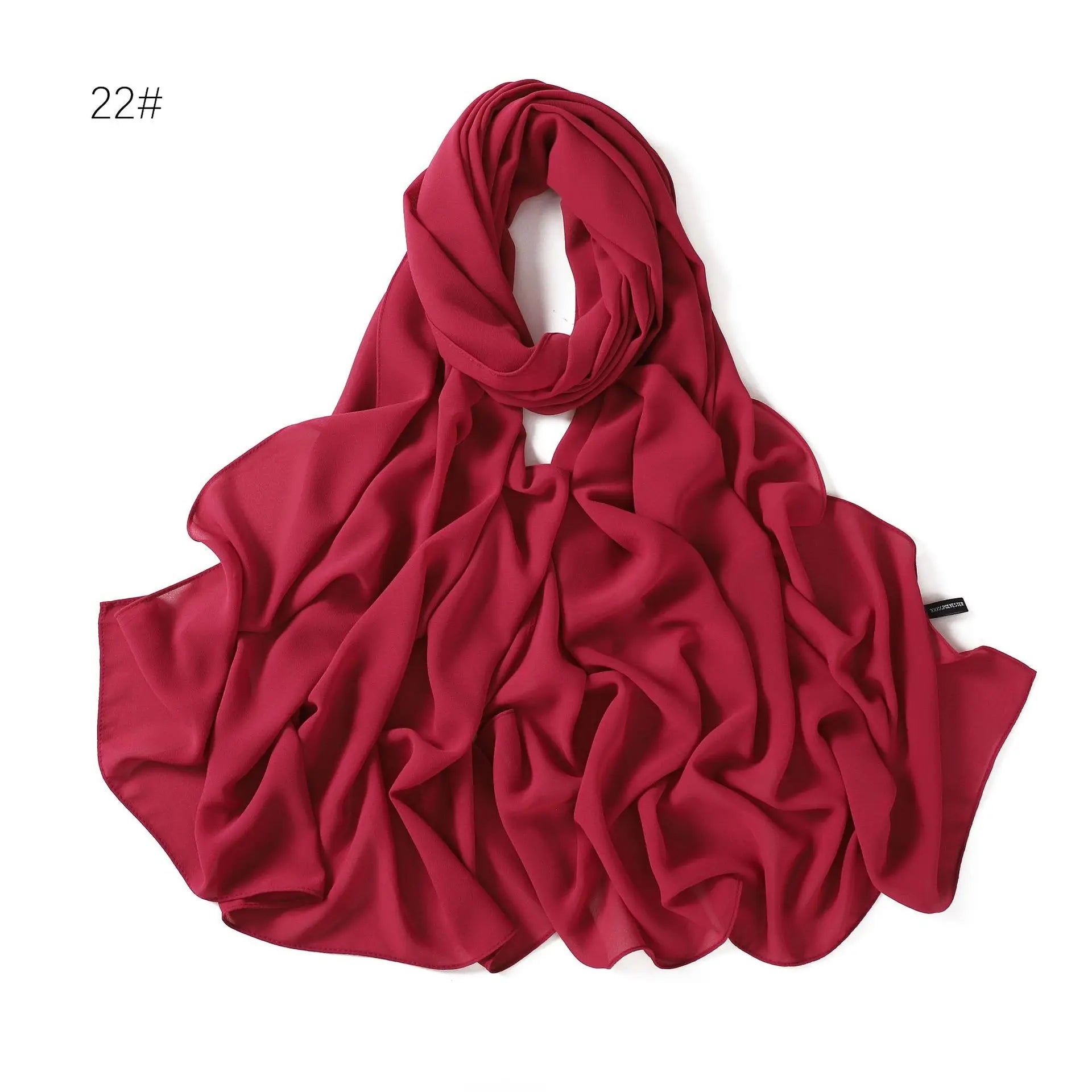 Hijab Mousseline Rétro Pour Femme – présentation du modèle, vue 19