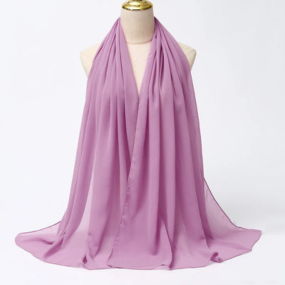 Hijab Mousseline Uni Long Pour Femme – tissu, coupe et finitions – Maison Layina
