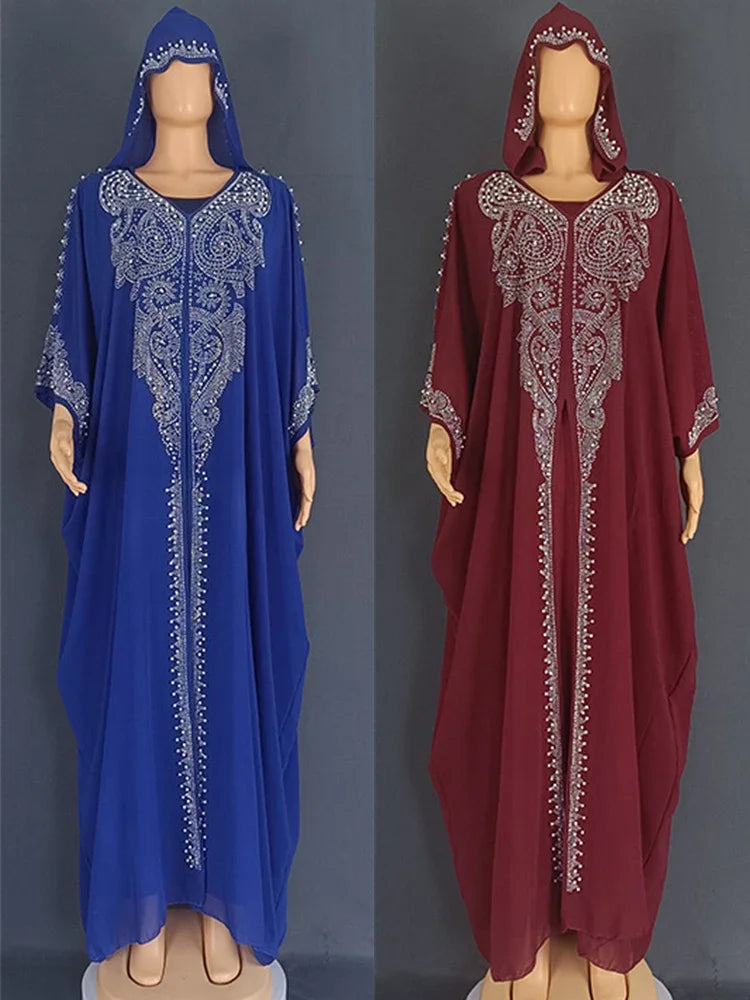 Ensemble Abaya Capuche 2 Pièces Diamant – présentation du modèle, vue 6