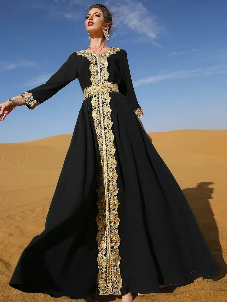 Robe de Soirée Dentelle Pour Femme – détail du tissu et des finitions