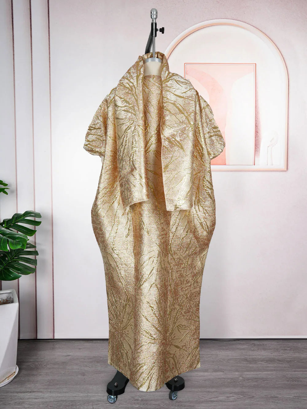 Abaya Dubaï Sequins Luxe Pour Femme – détail du tissu et des finitions