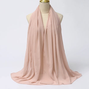 Hijab Mousseline Uni Long Pour Femme – vue 7