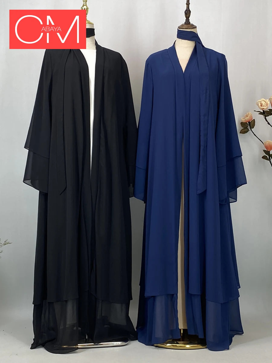 Abaya Ouverte Mousseline Kimono – vue principale
