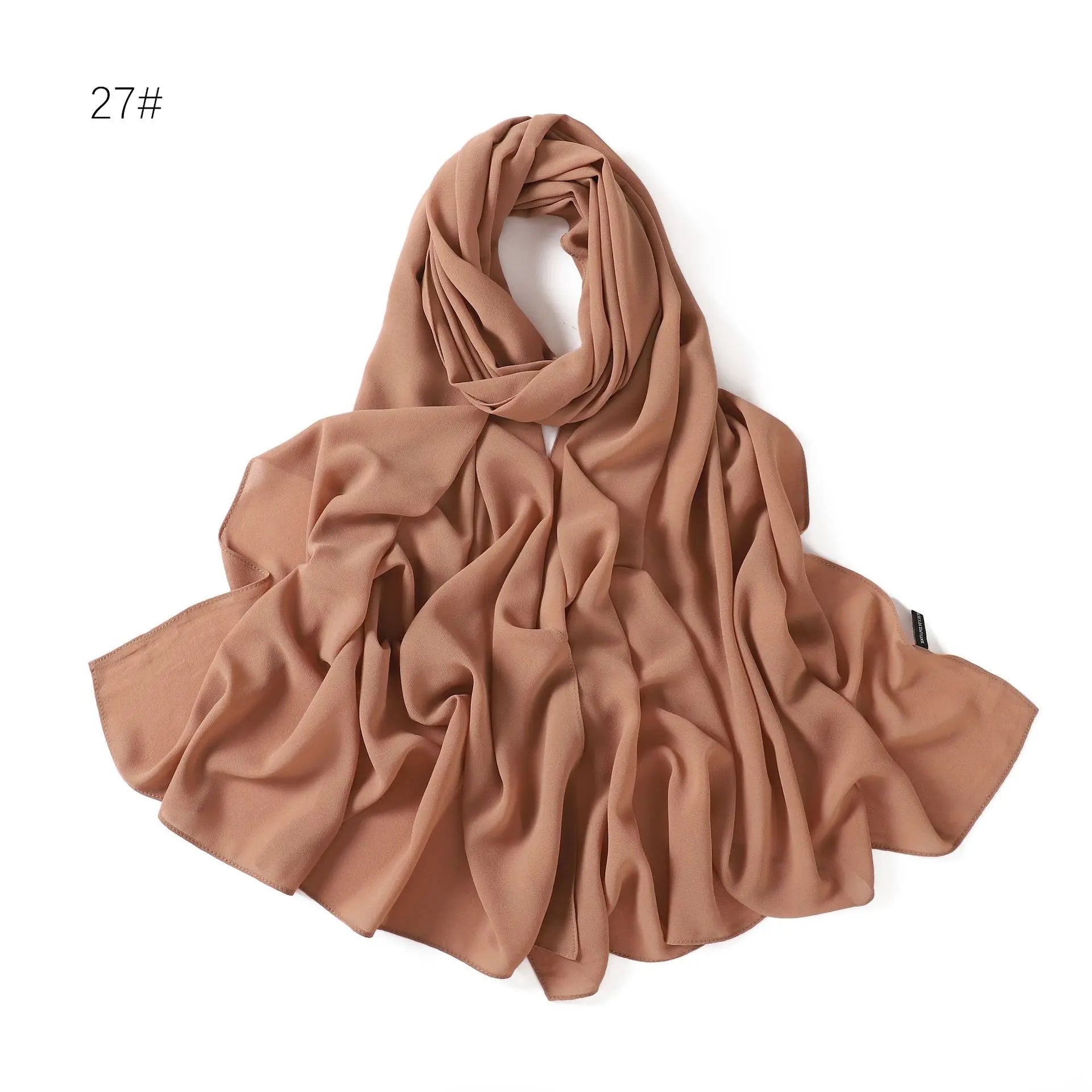 Hijab Mousseline Rétro Pour Femme – présentation du modèle, vue 10