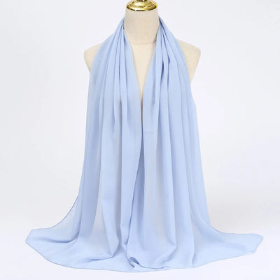 Hijab Mousseline Uni Long Pour Femme – tissu, coupe et finitions – Maison Layina