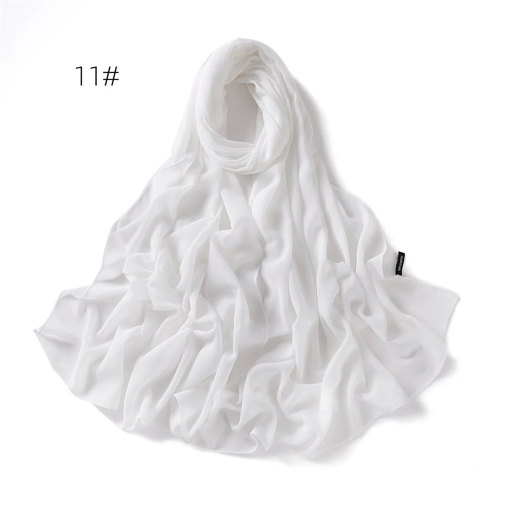 Hijab Mousseline Rétro Pour Femme – présentation du modèle, vue 17
