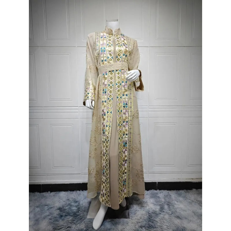 Abaya Aïd Ensemble 2 Pièces Soirée – présentation du modèle, vue 9