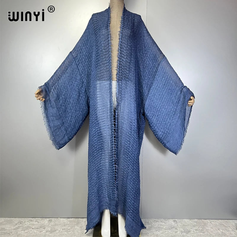 Kimono Caftan Motifs Géométriques – présentation du modèle, vue 7