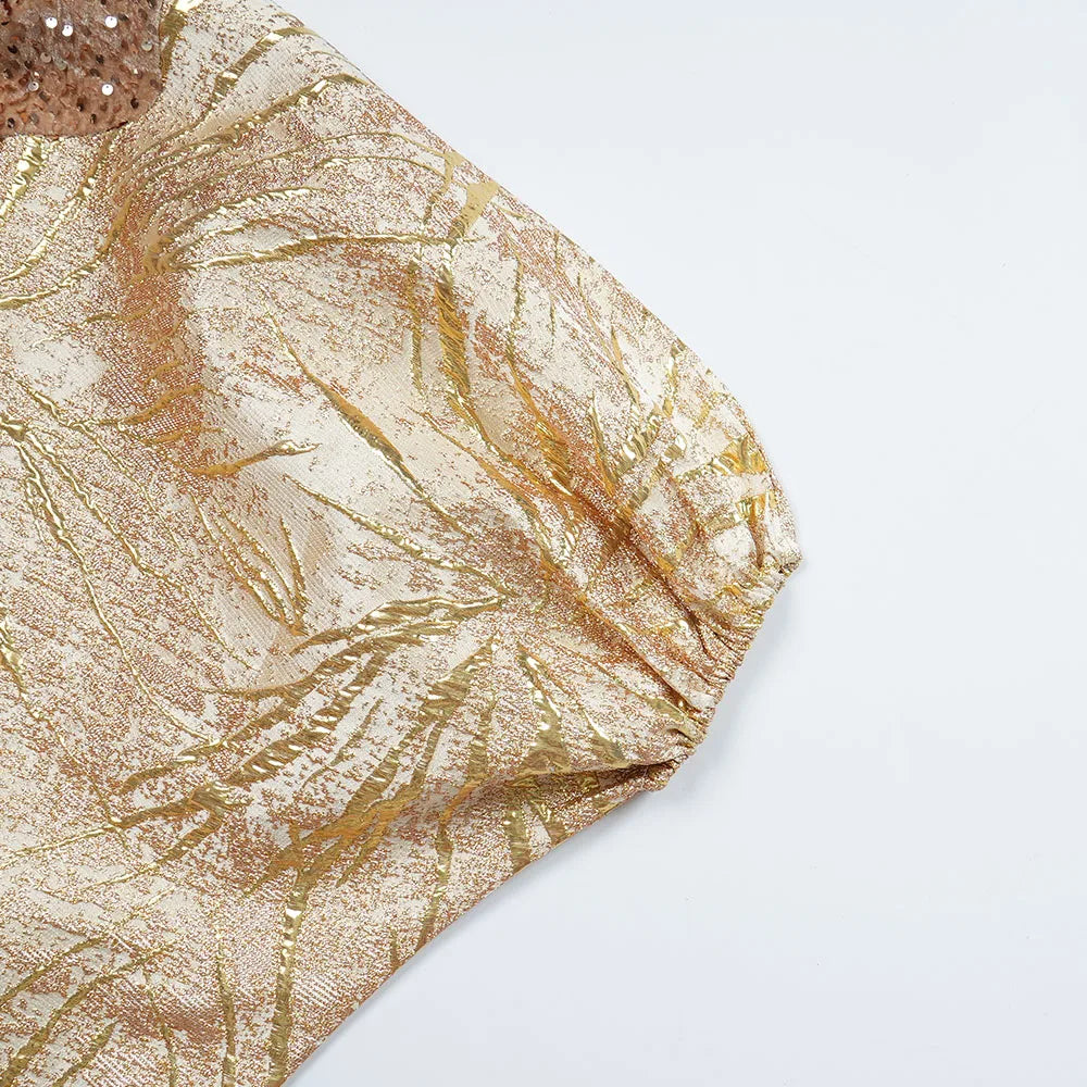 Abaya Dubaï Sequins Luxe Pour Femme – présentation du modèle, vue 5