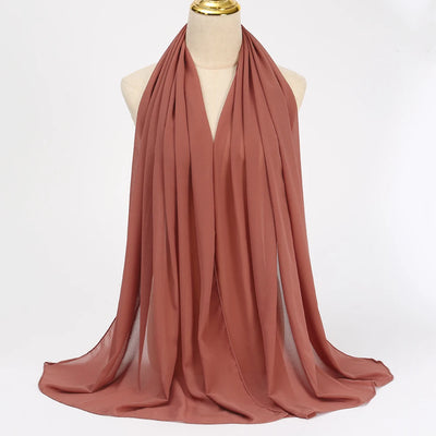 Hijab Mousseline Uni Long Pour Femme – tissu, coupe et finitions – Maison Layina