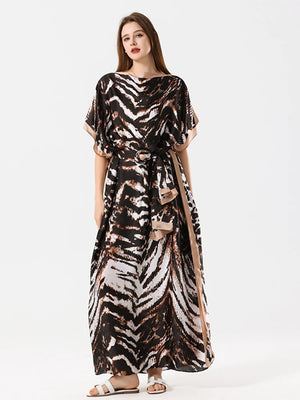Robe Imprimée Léopard Malaisienne – détail de la coupe