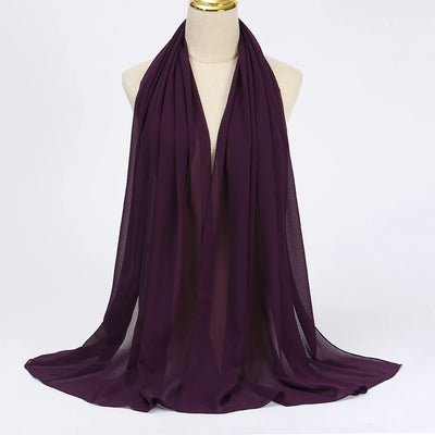 Hijab Mousseline Uni Long Pour Femme – tissu, coupe et finitions – Maison Layina