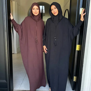 Abaya à Capuche Décontractée Pour Femme – vue 3