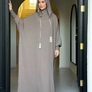 Abaya à Capuche Décontractée Pour Femme – vue 4