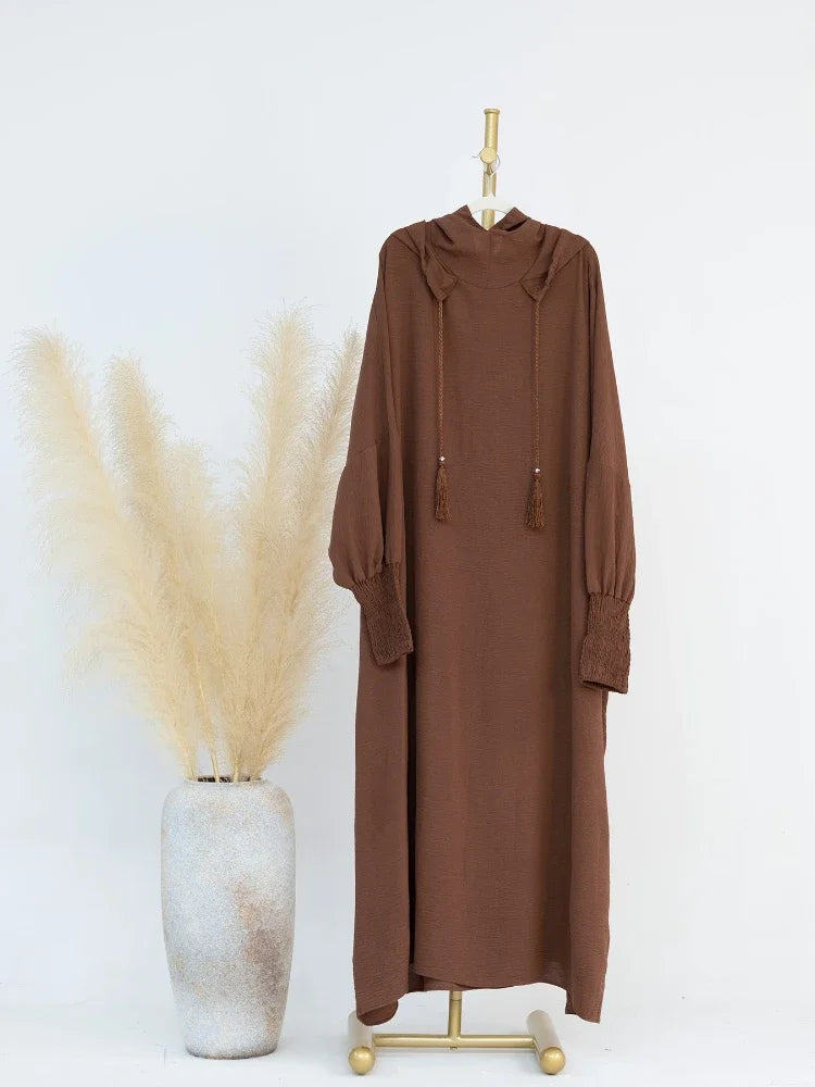 Abaya à Capuche Décontractée Pour Femme – vue 10