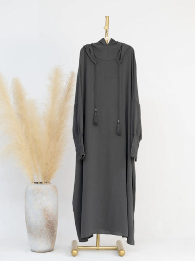 Abaya à Capuche Décontractée Pour Femme – vue du modèle, image 12