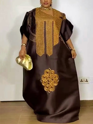 Abaya Africaine Dashiki Brodée Pour Femme – vue principale